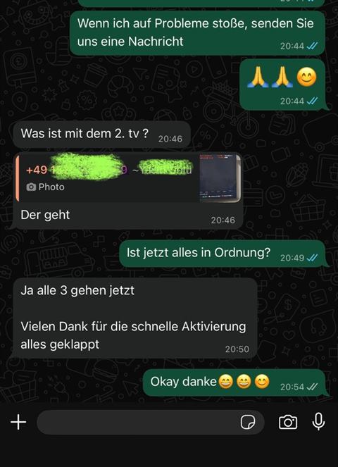 Echte Kundenbewertung – WhatsApp Chat